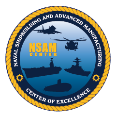 NSAM Naval Shipbuilding and Advanced Manufacturing Center of Excellence logo