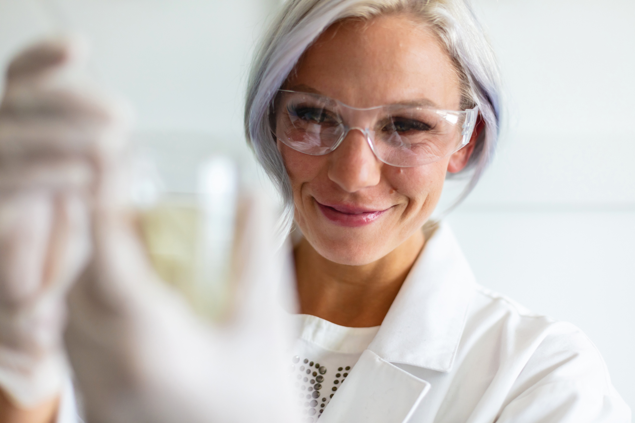 Millennial Female Research Scientist in Lab Photo Series Innovation